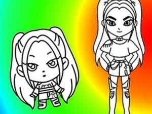 Mira K-Pop Defenders Coloring Fun